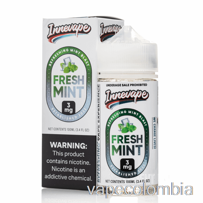 Vape Recargable Menta Fresca - Innevape E-líquido - 100ml 3mg